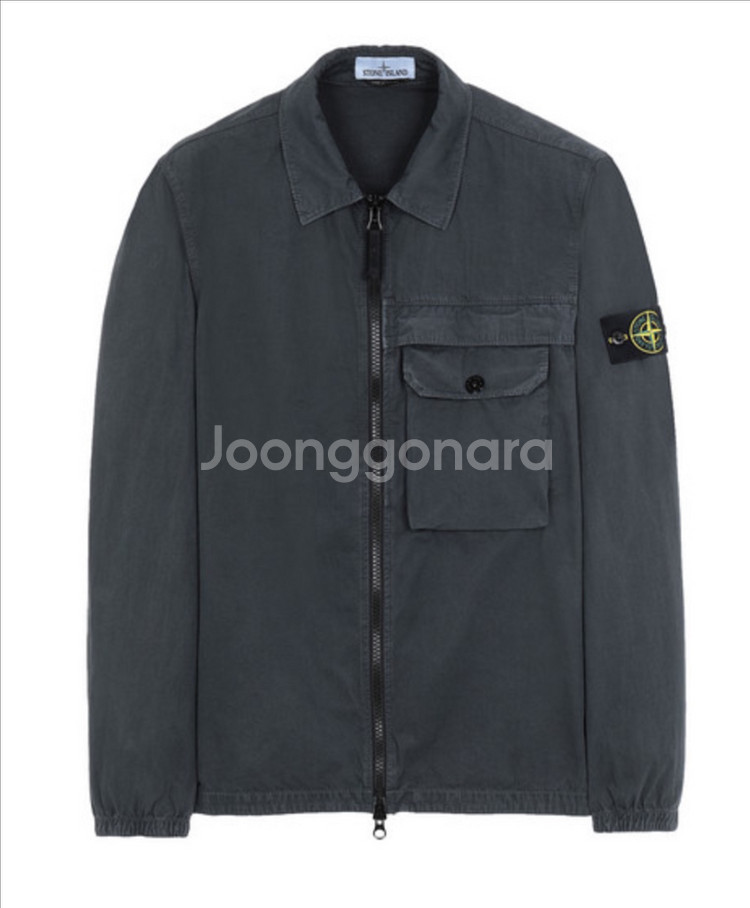 스톤아일랜드 20FW 올드이펙트 셔츠자켓 스틸그레이 M--0