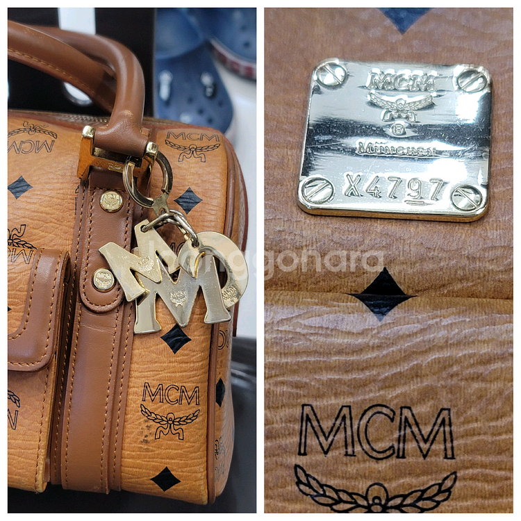 MCM 보스턴백 브라운 + 참 장식--3