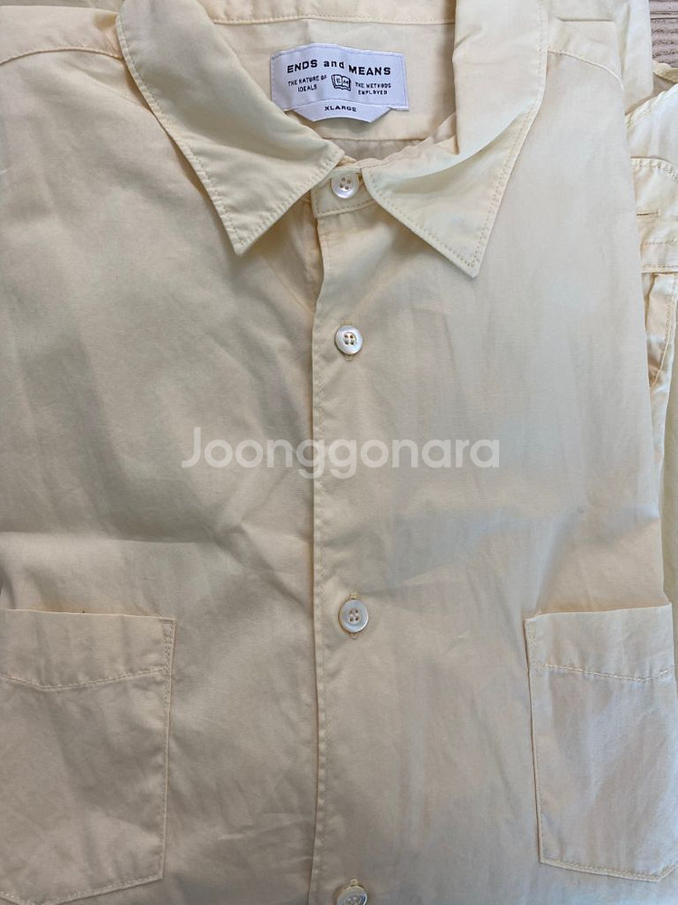 엔즈앤드민즈 올더스셔츠(light yellow -XL)--2