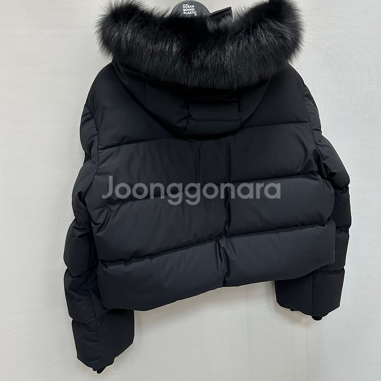 무스너클 이튼 블랙퍼 후드 숏 패딩 점퍼 ( 크롭 오버--5