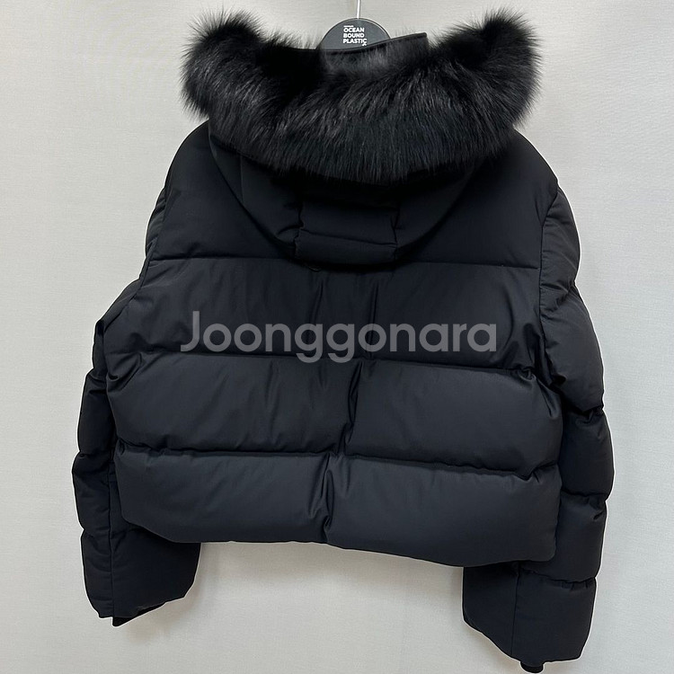 무스너클 이튼 블랙퍼 후드 숏 패딩 점퍼 ( 크롭 오버--4