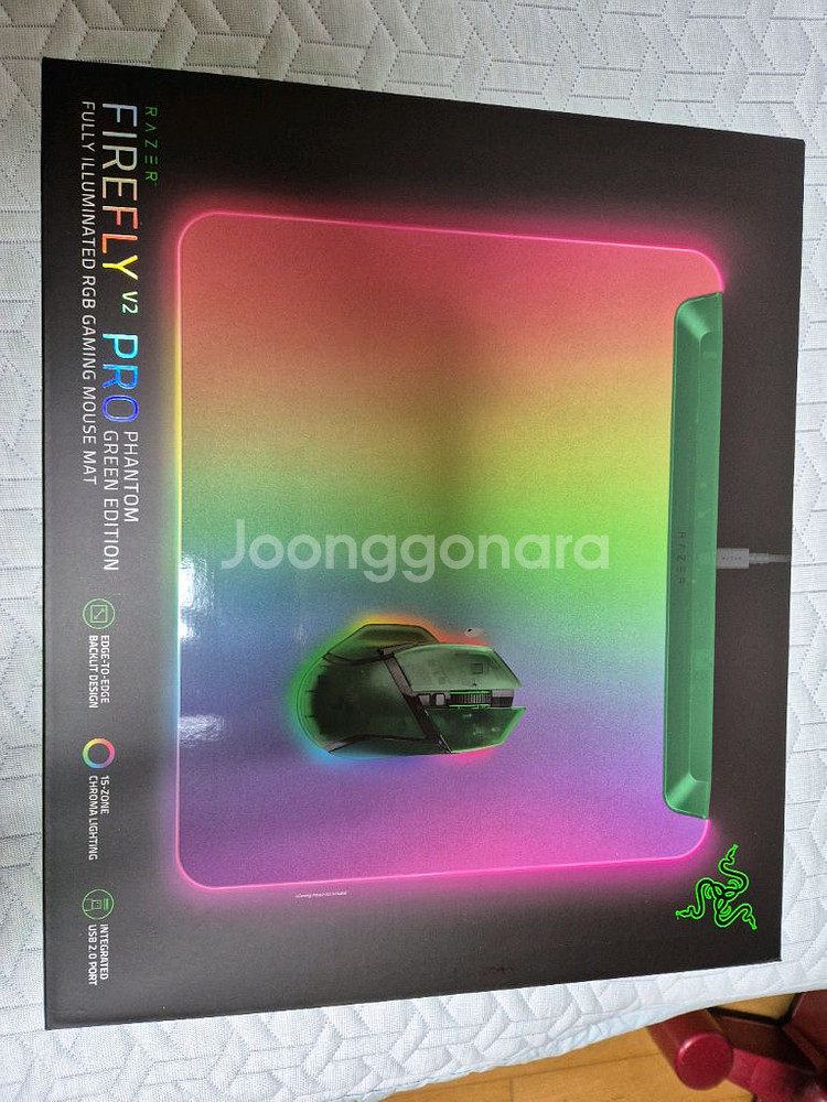 레이저 파이어플라이 팬텀 그린 게이밍 마우스패드--0