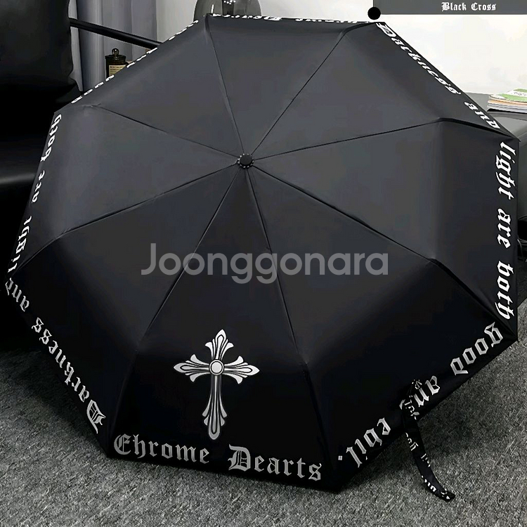 크롬 우산 / 양산<선물용도>무배 새상품<블랙>--5