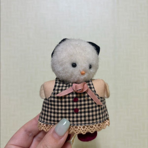 일본 빈티지 고양이 뱃지 인형