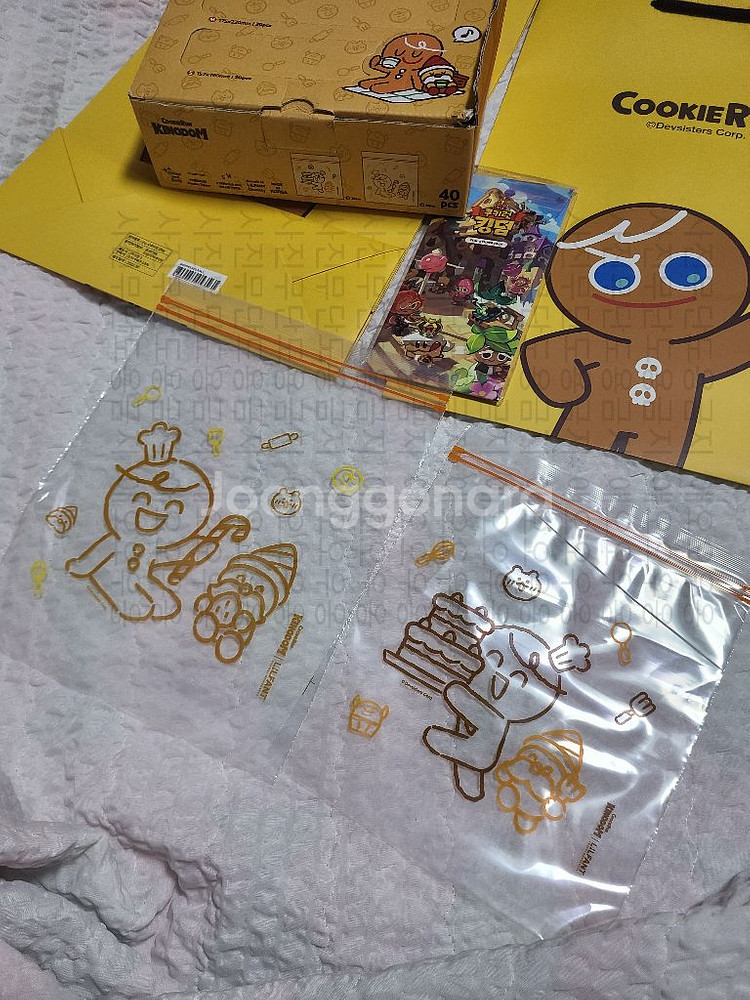 쿠키런 킹덤 쿠킹덤 굿즈 쇼핑백 스티커 지퍼백--1