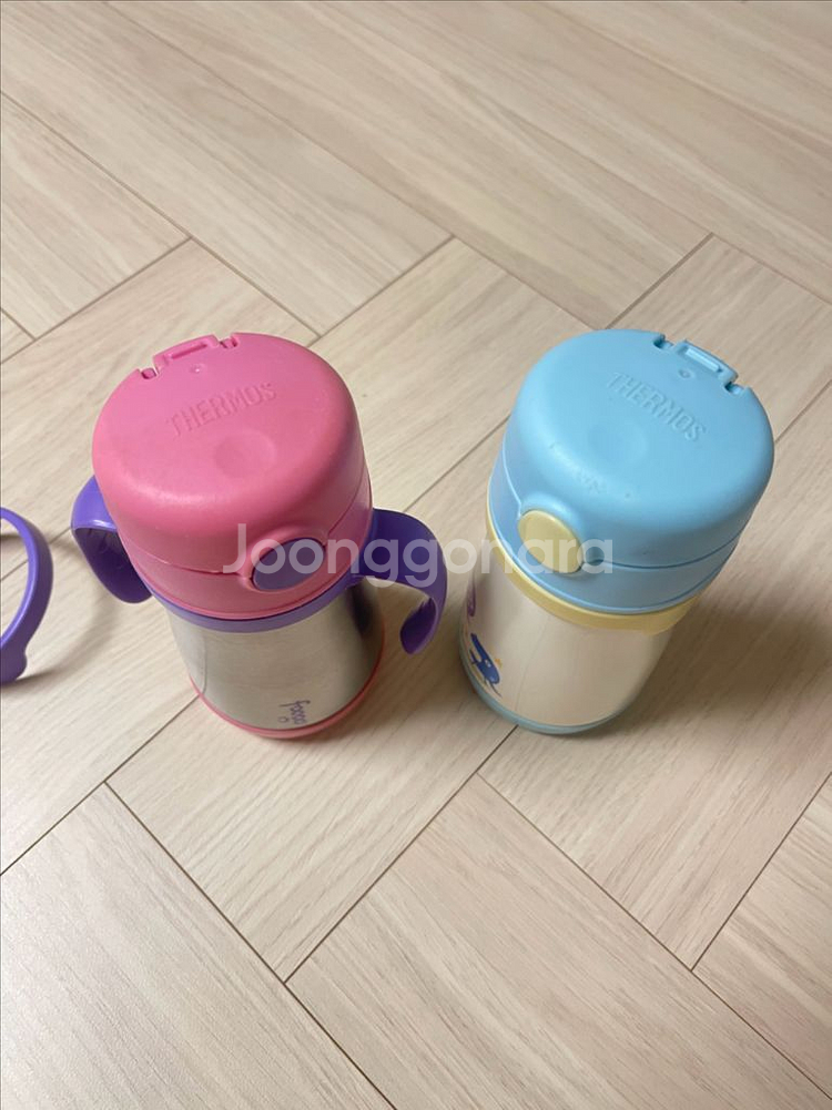 푸고써모스 빨대컵2개,파우치--1
