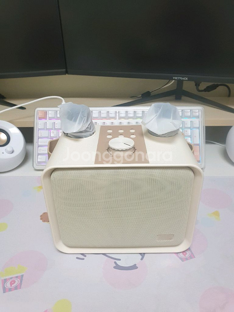 (새상품) 슈퍼큐브777 블루투스 마이크 노래방기기--0