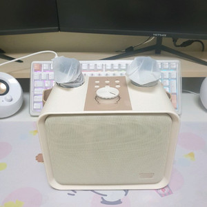 (새상품) 슈퍼큐브777 블루투스 마이크 노래방기기