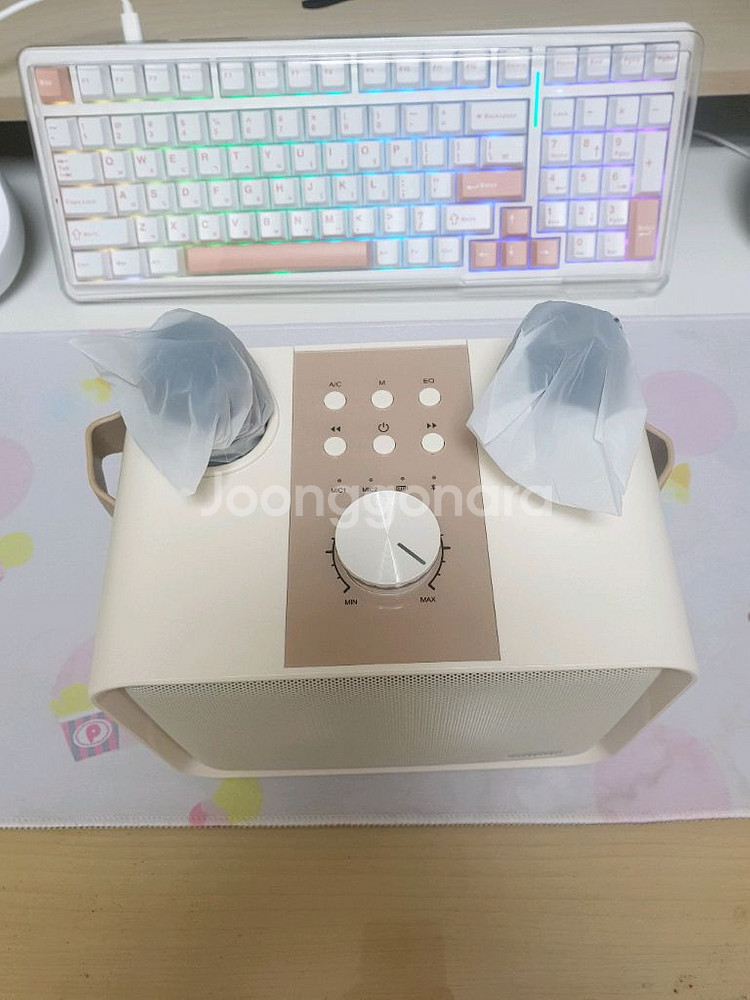 (새상품) 슈퍼큐브777 블루투스 마이크 노래방기기--1