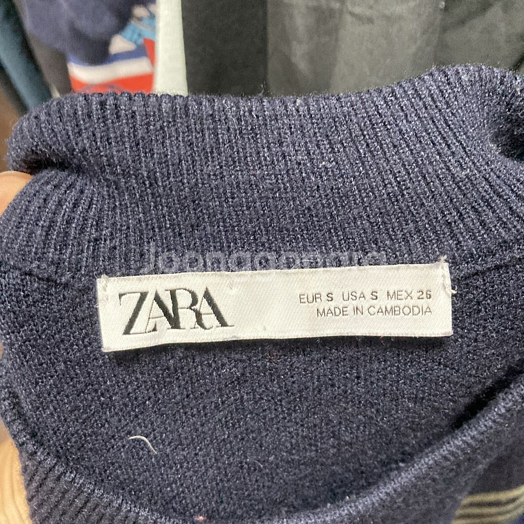 자라 여성루즈핏니트티셔츠 네이비 S 영구제--3