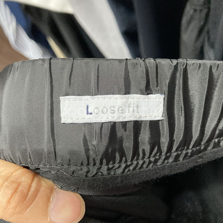 지오지아 남성모직팬츠 미사용 밴딩 블랙 33 영구제--3