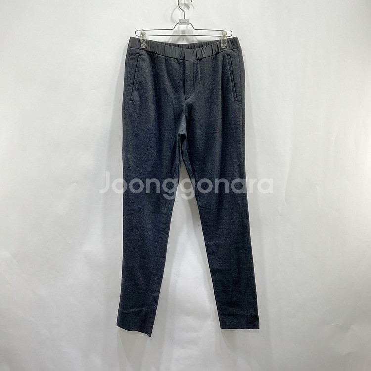 지오지아 남성모직팬츠 미사용 밴딩 블랙 33 영구제--0