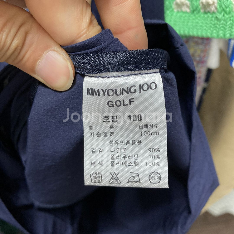 김영주골프 여성바람막이자켓 네이비 최상 100 영구제--4