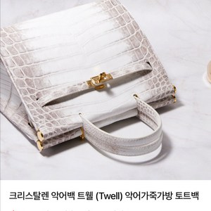크리스탈렌 악어백 토트백