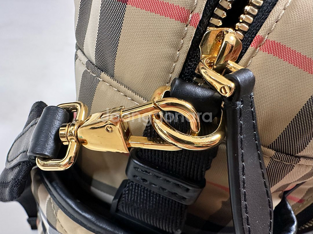 버버리 체크 퀼팅 베이비 체인징 매트 백 기저귀 가방--7