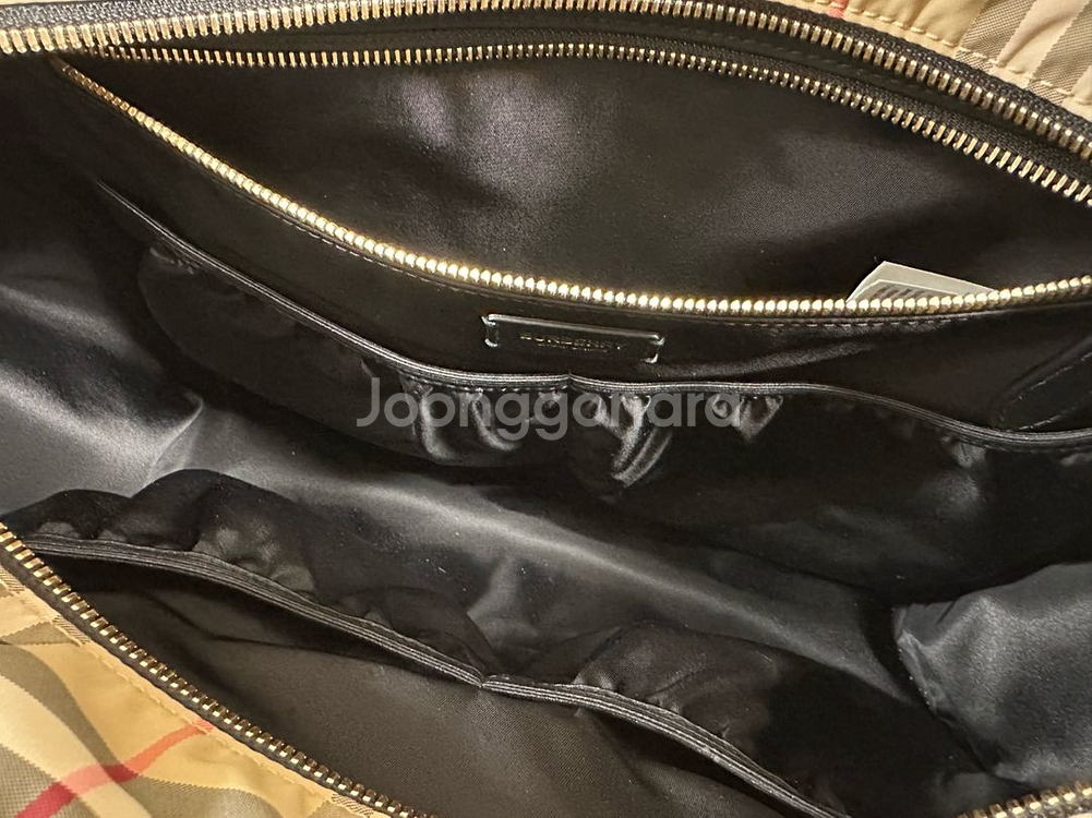 버버리 체크 퀼팅 베이비 체인징 매트 백 기저귀 가방--5