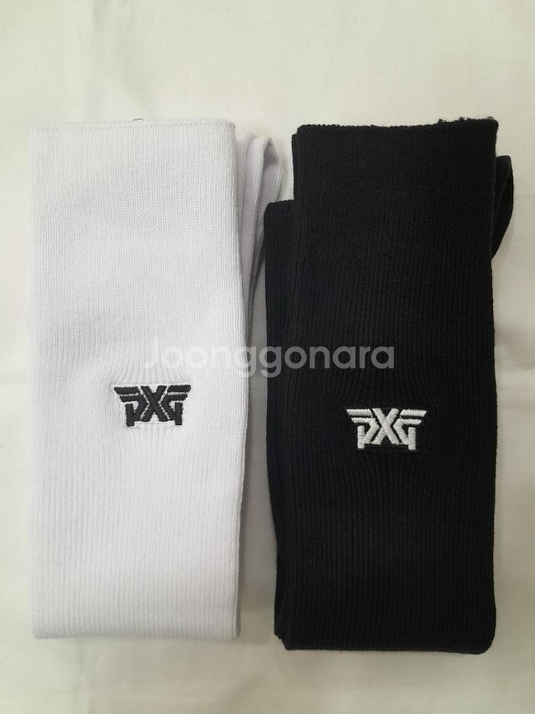골프양말 2켤레 pxg 니삭스 무릎바로아래길이 흰 검--5