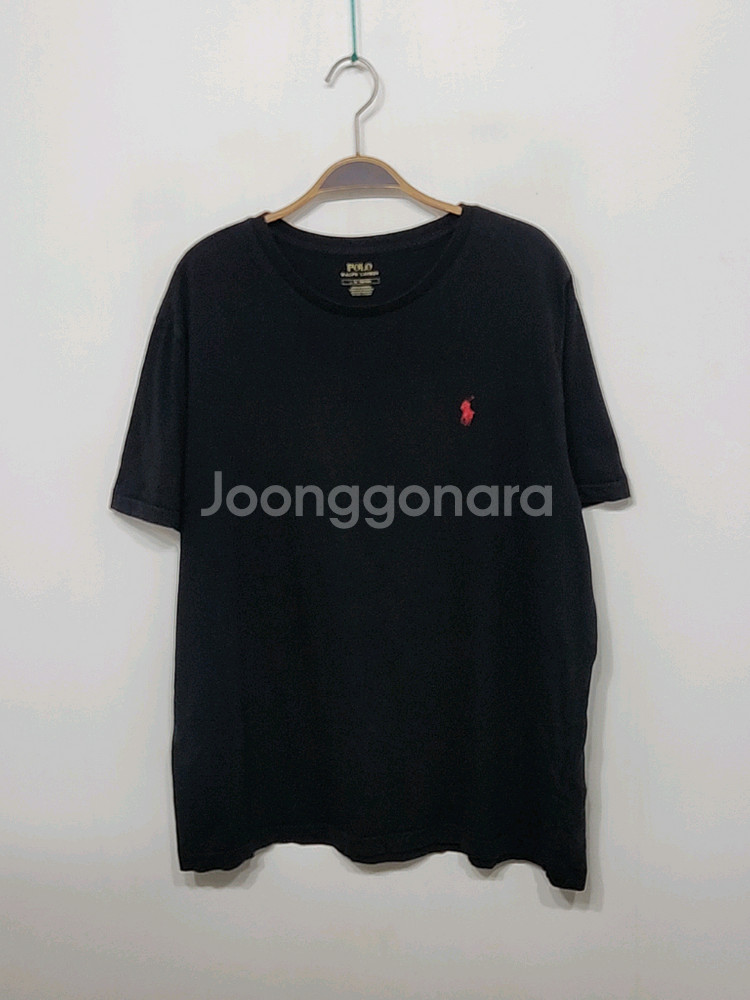 (XL) 랄프로렌 폴로 반팔티 블랙 로고 면티셔츠--0
