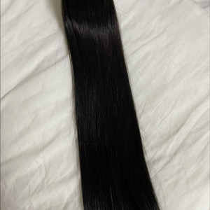 붙임머리 22인치 천연생모 자연검정 한팩
