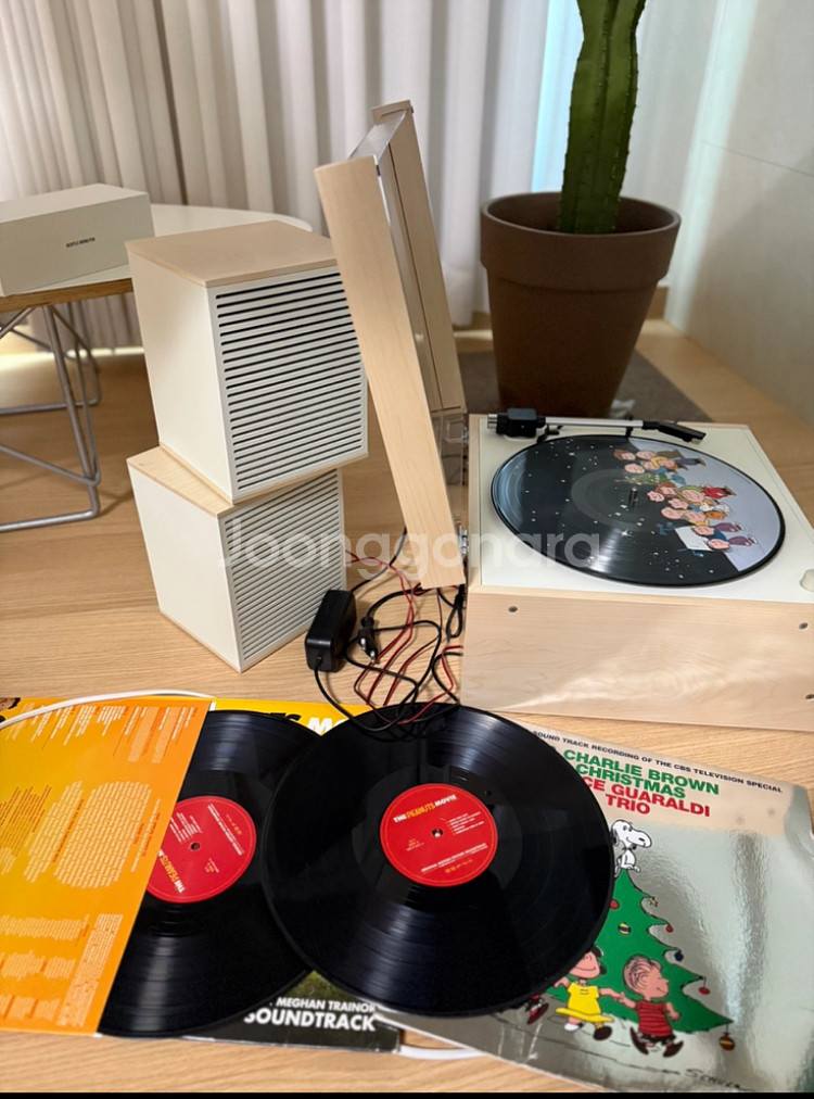 크로슬리 턴테이블 + 스누피크리스마스lp+스누피lp--0