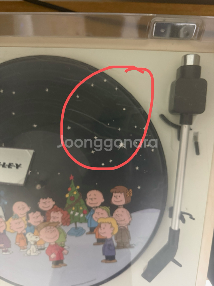 크로슬리 턴테이블 + 스누피크리스마스lp+스누피lp--1