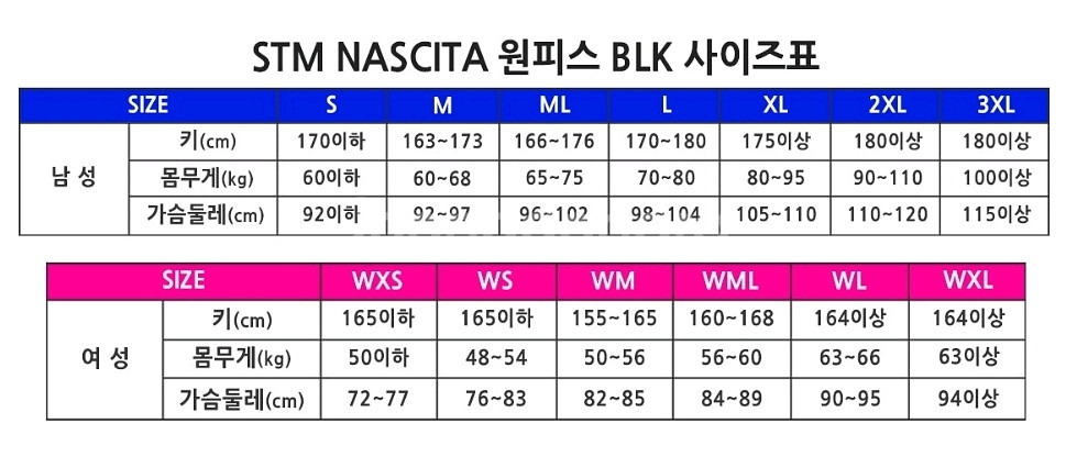 STM Nascita 여성 웻슈트 바다슈트 WM사이즈--7
