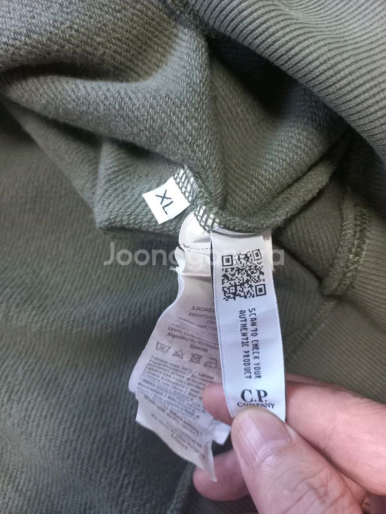 CP컴퍼니 맨투맨 큐알 정품!남자XL사이즈105!최상급--3