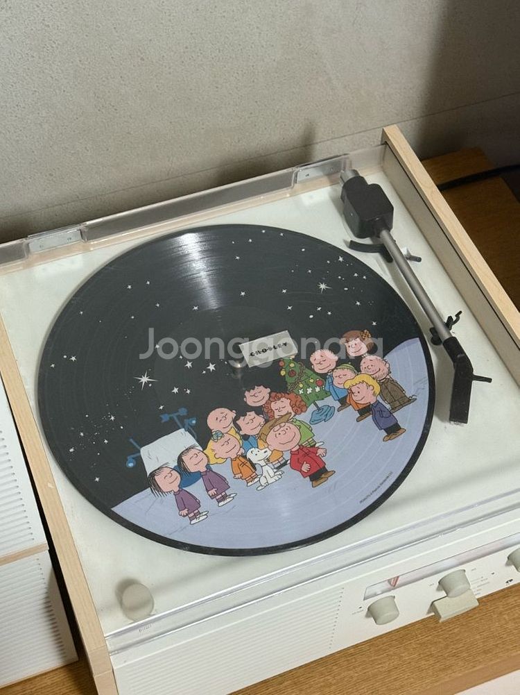 크로슬리 턴테이블 + 스누피크리스마스lp+스누피lp--5