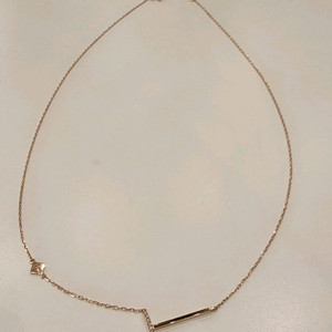 <새것>18k핑크골드_T이니셜 네크리스