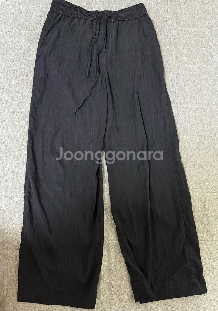 로엠 밴딩 와이드 팬츠--2