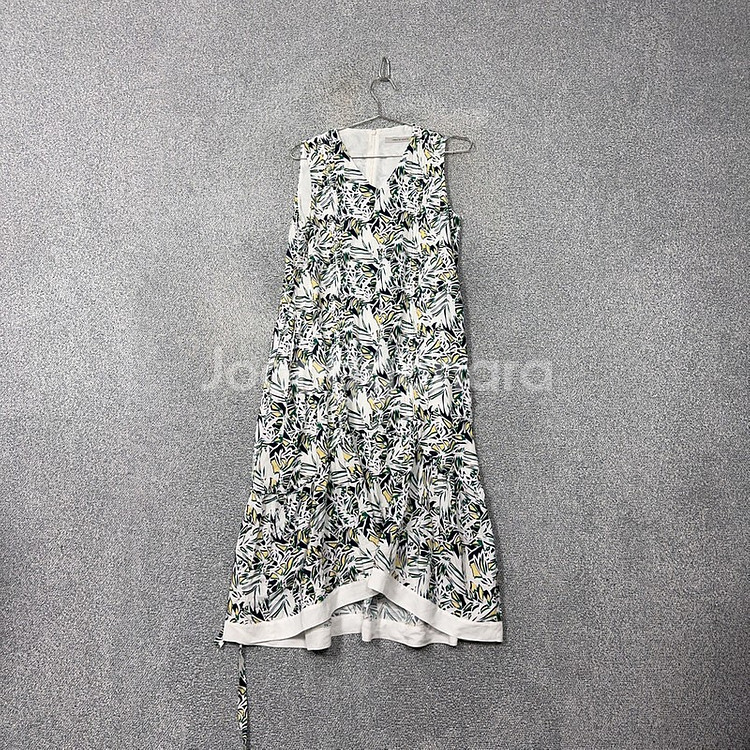 VOICE OF VOI 클래식 패턴 민소매 벨티드 55--0