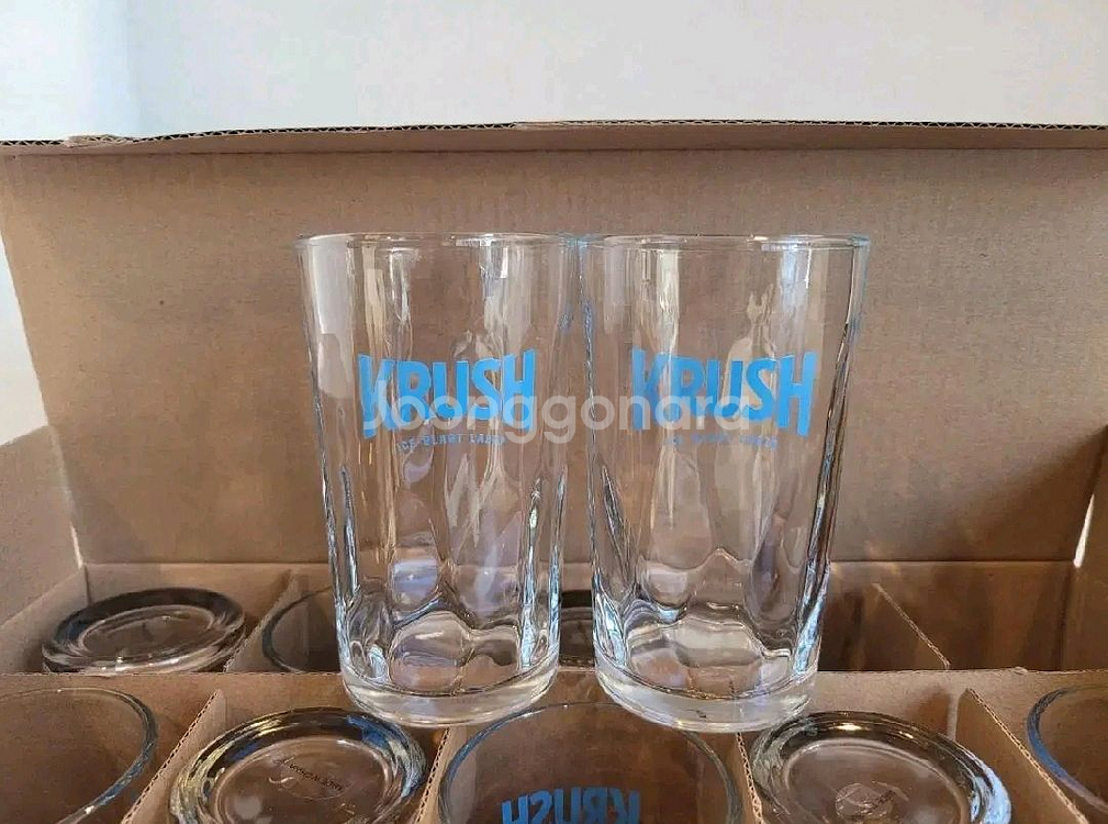 롯데칠성 신제품 크러시 전용 맥주잔 10개입 1박스--0