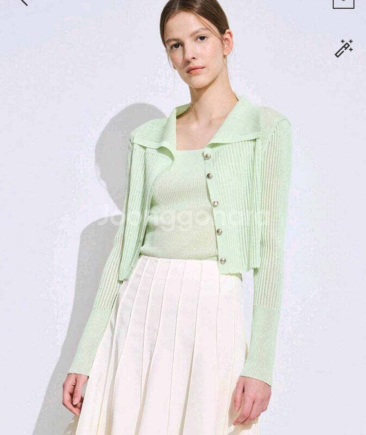 TIME크롭가디건 나시세트95--0