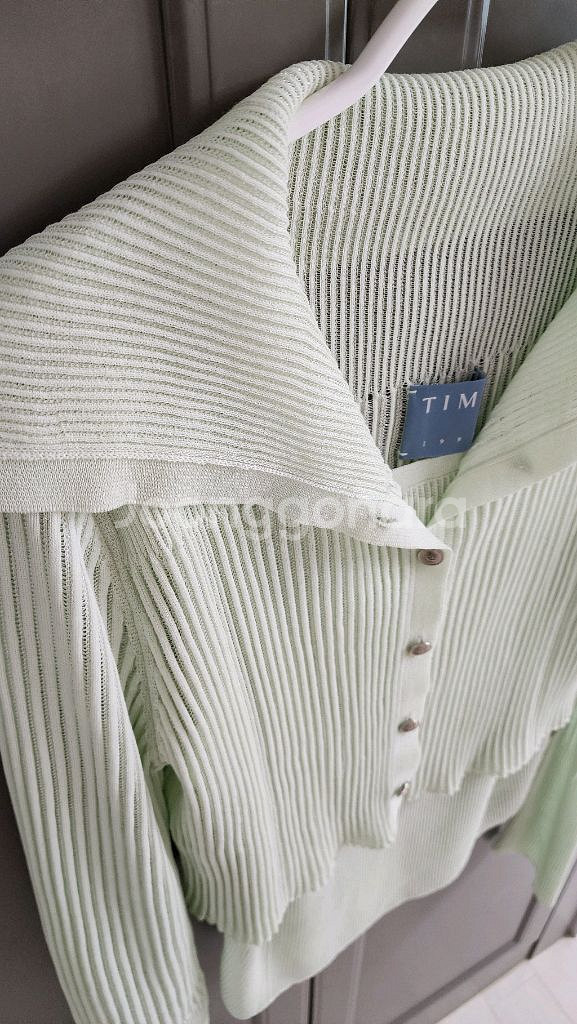 TIME크롭가디건 나시세트95--6