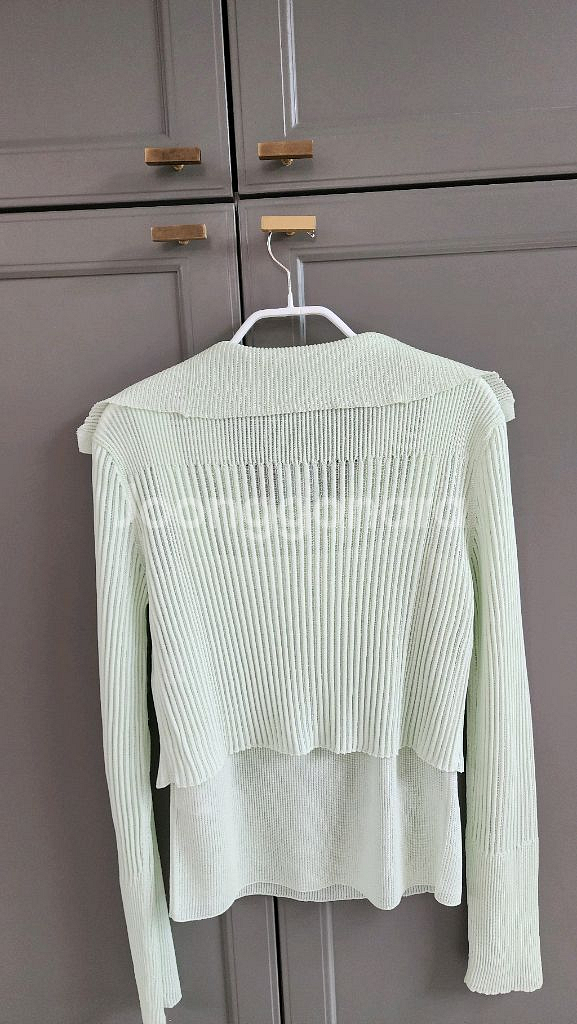 TIME크롭가디건 나시세트95--8