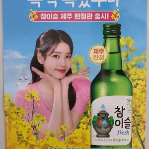 참이슬 아이유 제주 한정판 포스터 브로마이드