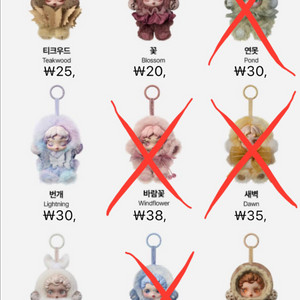 스컬판다 빛의정원(안개,호박,번개,티크우드,꽃) 키링