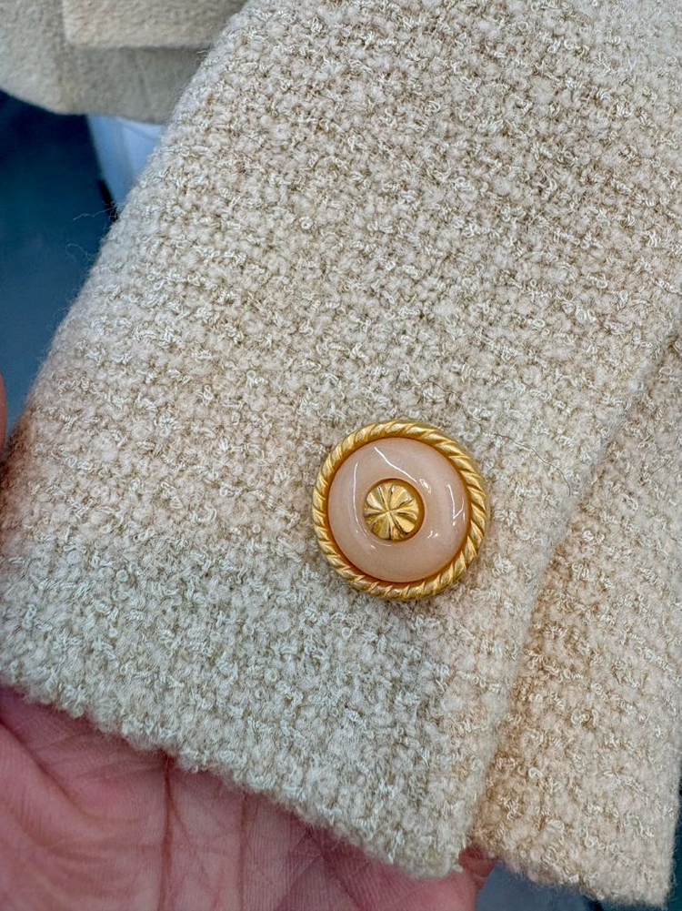 일본빈티지 LOVE RICH 러브리치 트위드부클자켓--4