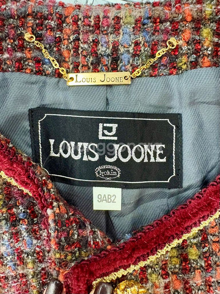 일본빈티지 LOUIS JOONE 루이스준 트위드부클자켓--1