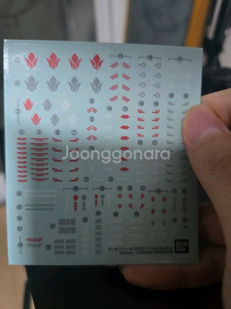 반다이 MGSD 발바토스 스티커--0