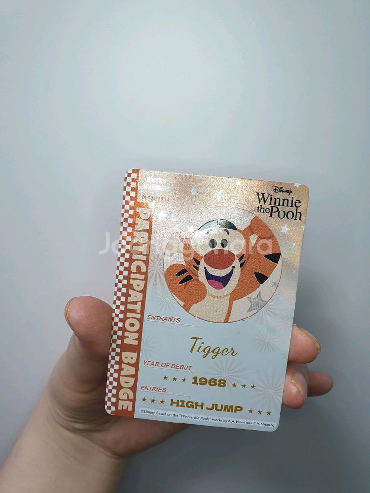 디즈니 게임 티거 참가증명서 컨셉 카드--0