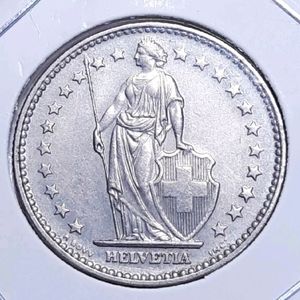 스위스 1968년 2프랑.외국주화 주화 화폐 동전