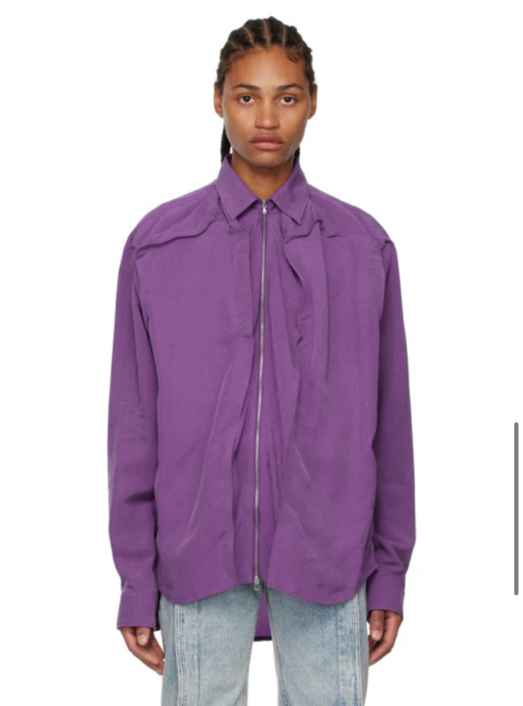 [L] y/project 와이프로젝트 팝업 셔츠 퍼플 이미지