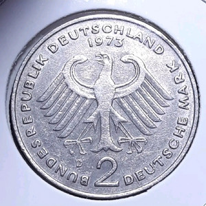 독일 1973년 2마르크.외국주화 주화 화폐 동전