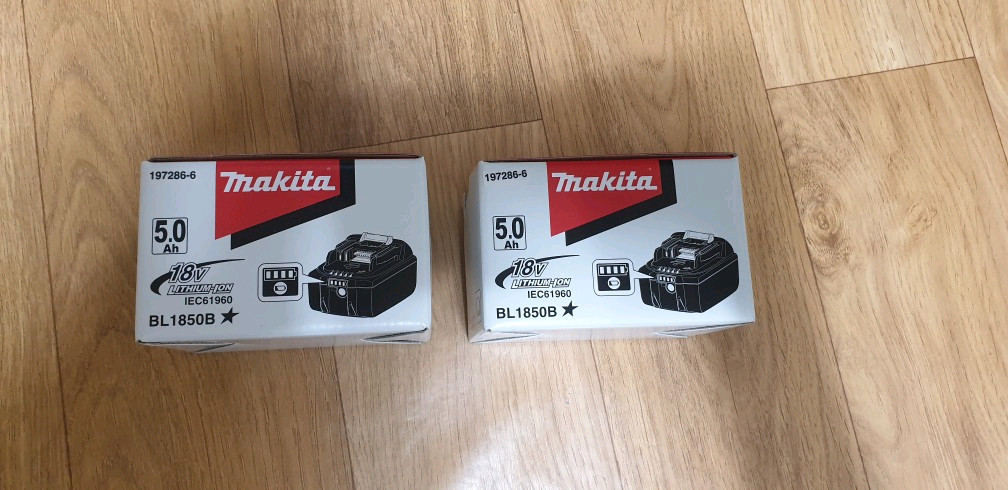 마끼다18V5.0Ah정품배터리BL1850B2개일괄--2