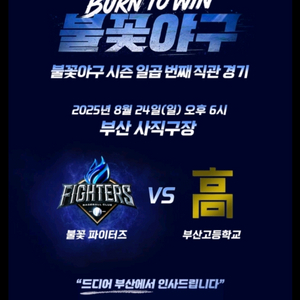 불꽃야구 24일 사직직관 4연석