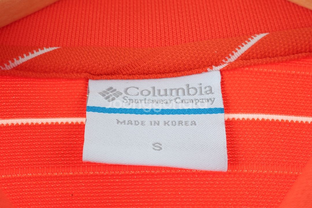 W(S) 컬럼비아 반팔 카라 티셔츠 기능성 스트라이프--4