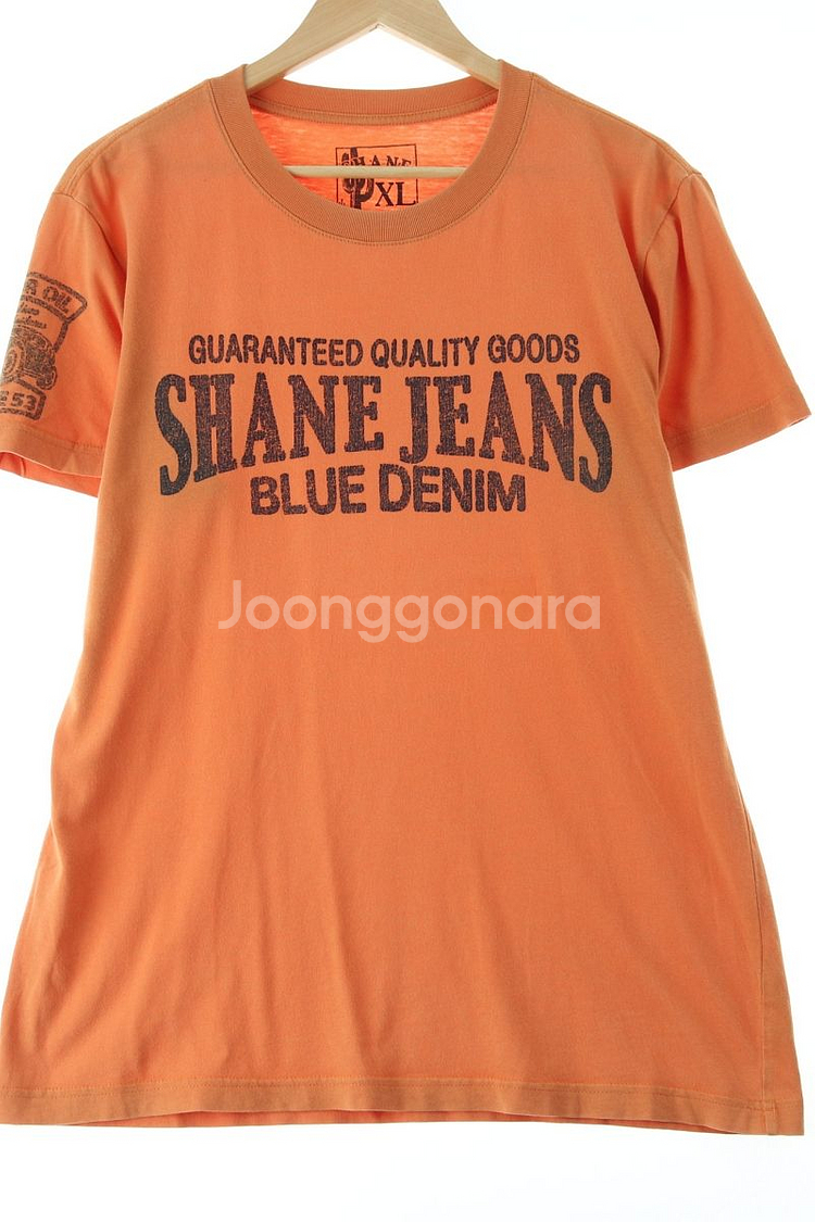(XL-2XL) 브랜드빈티지 반팔 티셔츠 주황--0