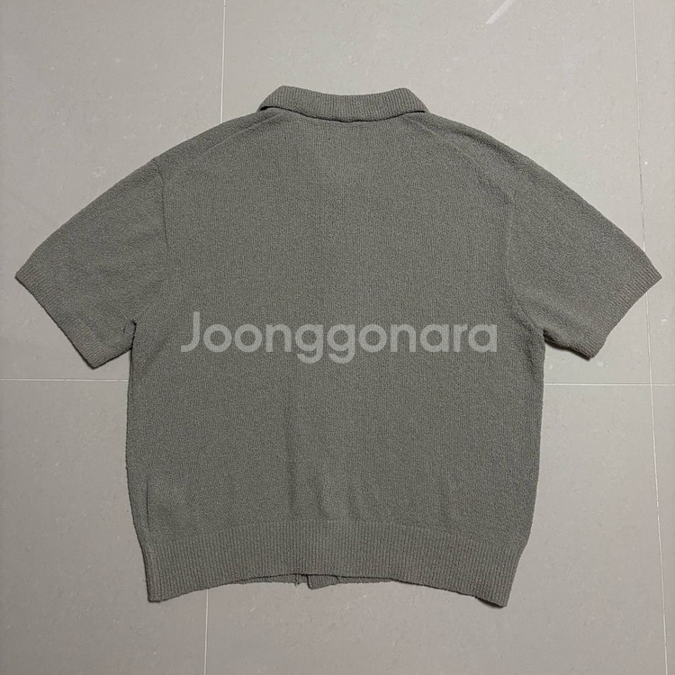 정품 무신사스탠다드 부클 카라 반팔 니트 가디건--4