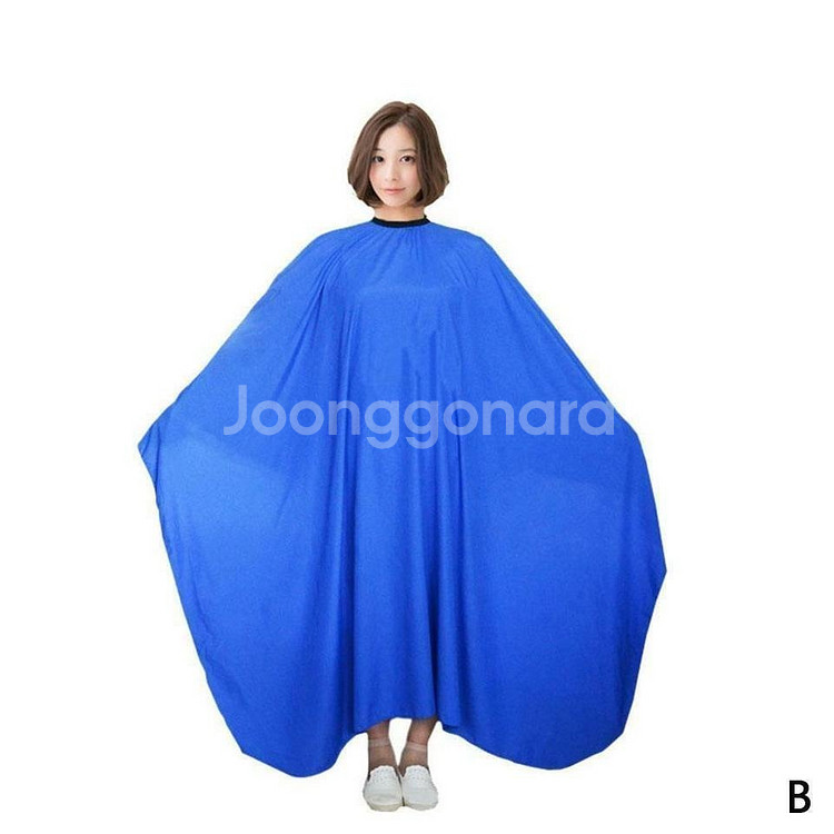 새 파랑색 미용실 가운 헤어샵 이발보 염색 파마 커트--1